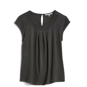 Never worn pleated neckline casual top
